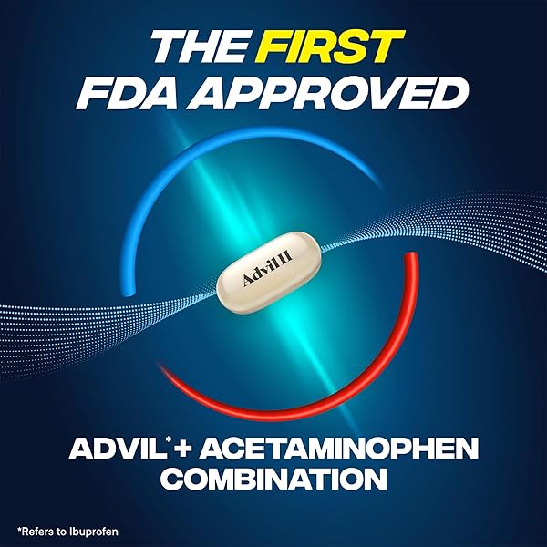 ADVIL DUAL ACTION COATED CAPLETS, 125 MG IBUPROFEN AND 250 MG ACETAMINOPHEN PER DOSE (2 DOSE EQUIVALENT) FOR 8 HOUR PAIN RELIEF – 216 COUNT