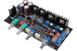 Badafaci Class A Power Supply HiFi Preamp Tone Board, 4 Knobs Digital Sound Remover Module with Treble Midrange Bass Master V