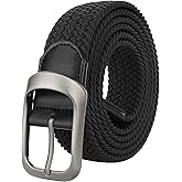 Drizzte Plus Size 43'' to 75'' Mens Elastic Stretch Belts Big and Tall Belt