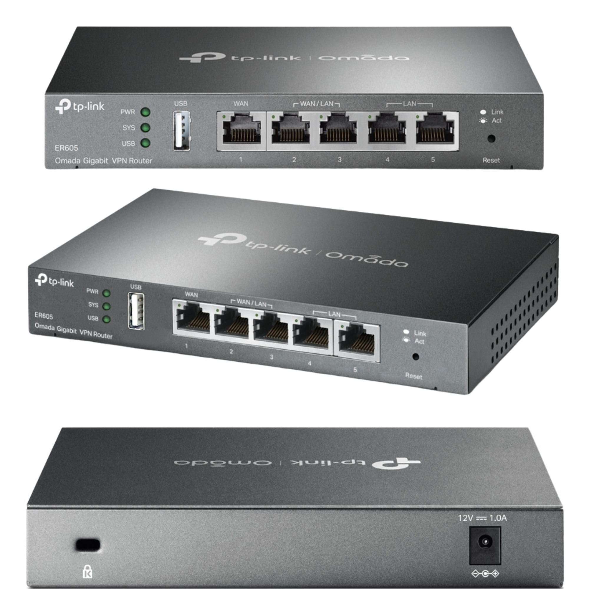 TP-Link SafeStream Busniess Gigabit Multi-WAN VPN Router, Supports IPsec/PPTP/L2TP, Up to 20 Ipsec VPN Tunnels, Easy Management (ER605)