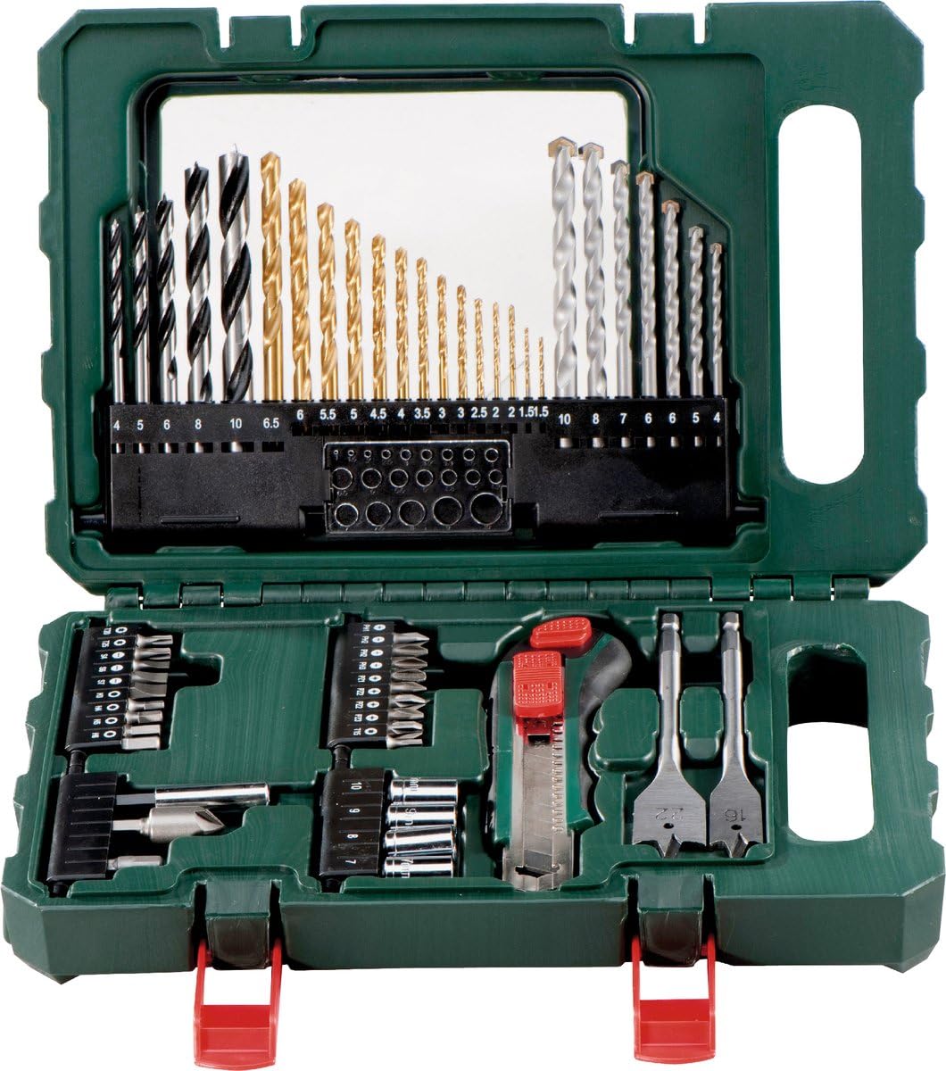 Metabo 626707000 Assorted 55 Piece Drill And Bit Accessory Set, Colour, size 7.75