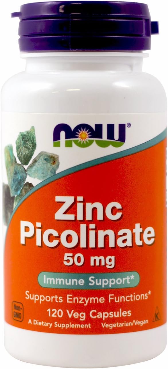 NOW Zinc Picolinate 50mg,120 Capsules (Pack of 2): Health & Personal Care