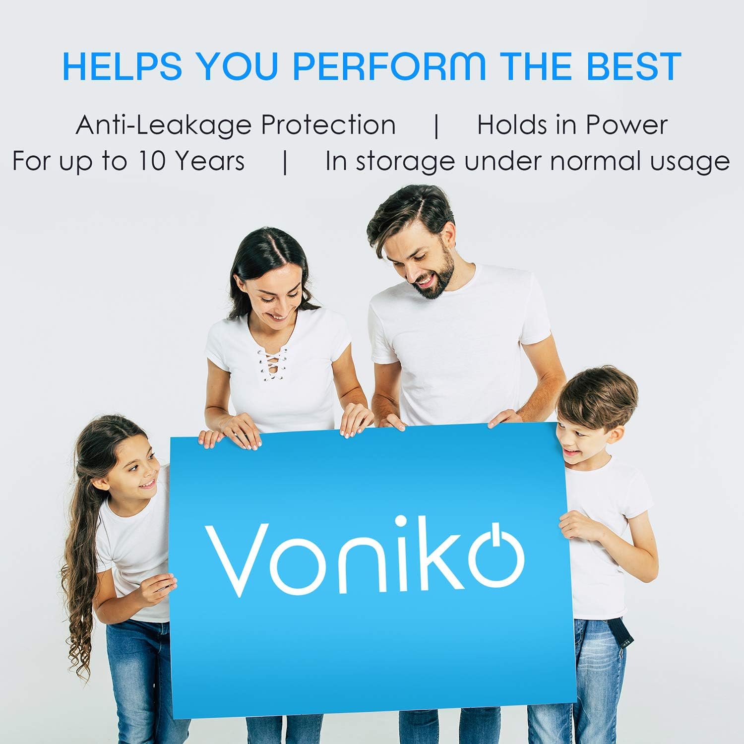 VONIKO - Premium Grade AA Batteries - 24 Pack - Alkaline Double AA Battery - Ultra Long-Lasting, Leakproof 1.5v Batteries - 10-Year Shelf Life: Electronics