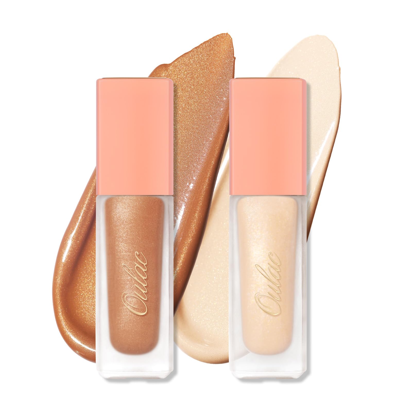 Oulac Liquid Eyeshadow Satin Finish - Multi-Use Eyeshadow Eye Primer Bronzer | Blendable Smooth Eye Make-up, Crease-Resistant, Non-Greasy, Vegan (SA01/SA02)