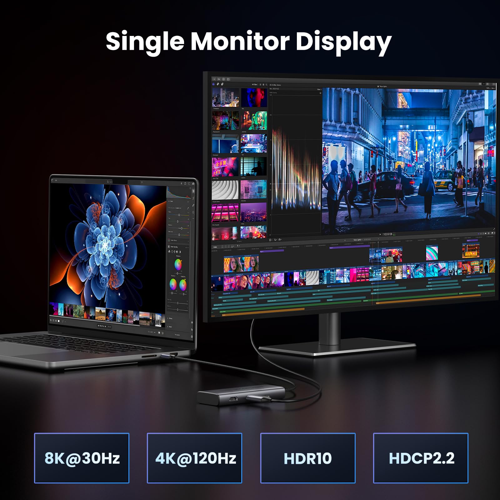 UGREEN Revodok 206 USB C Hub 2 HDMI Docking Station Dual HDMI, 3*USB Ports, PD 100W Schnellladen Kompatibel mit Surface, ThinkPad, Zenbook und mehr 5