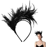 MehelloFeather Feather Headband for Women Feather Fascinator Headband Cocktail Wedding Party