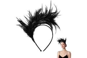 MehelloFeather Feather Headband for Women Feather Fascinator Headband Cocktail Wedding Party