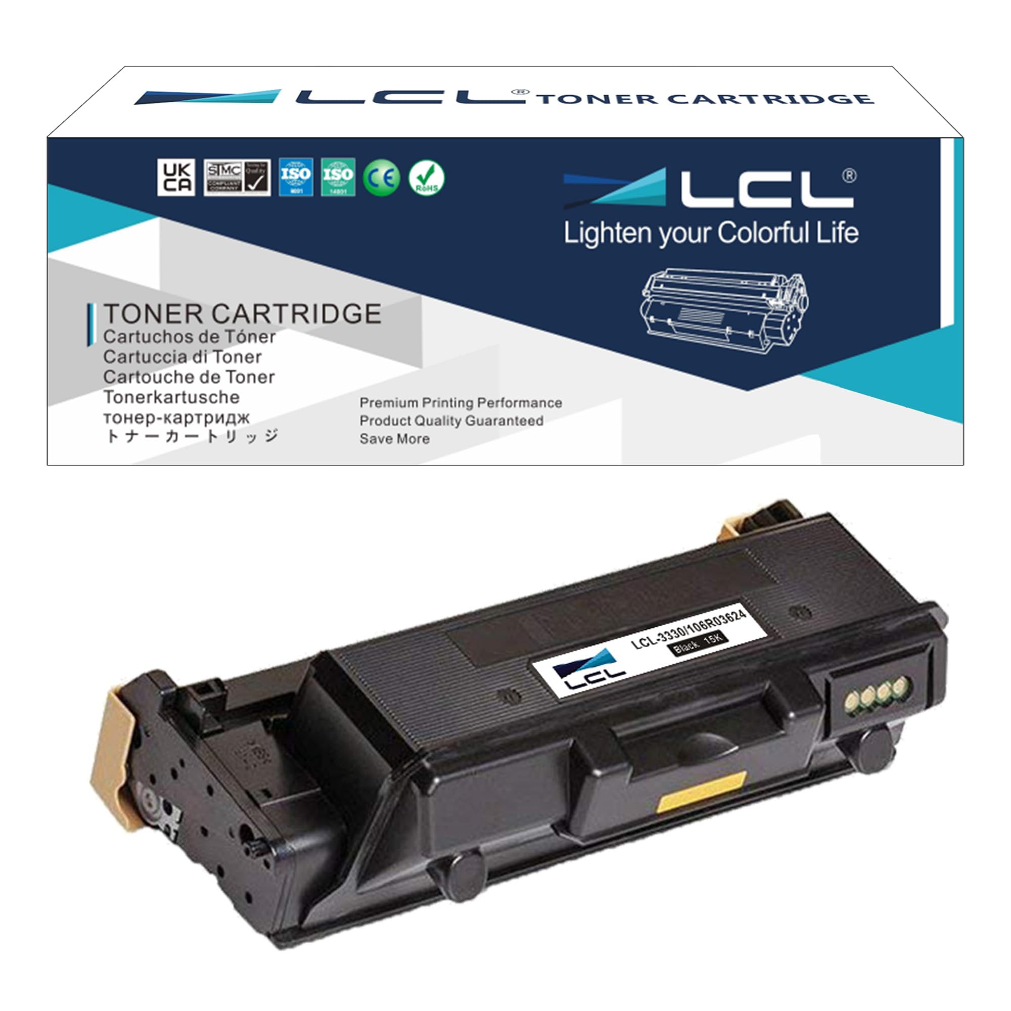 LCL 106R03624 Toner Cartridge Replacement for Xerox 106R03624 15000 Pages for Xerox WorkCentre 3335 3345 3335DNi 3345DNi Phaser 3330 3345VDNi 3330DNi (1 Black)