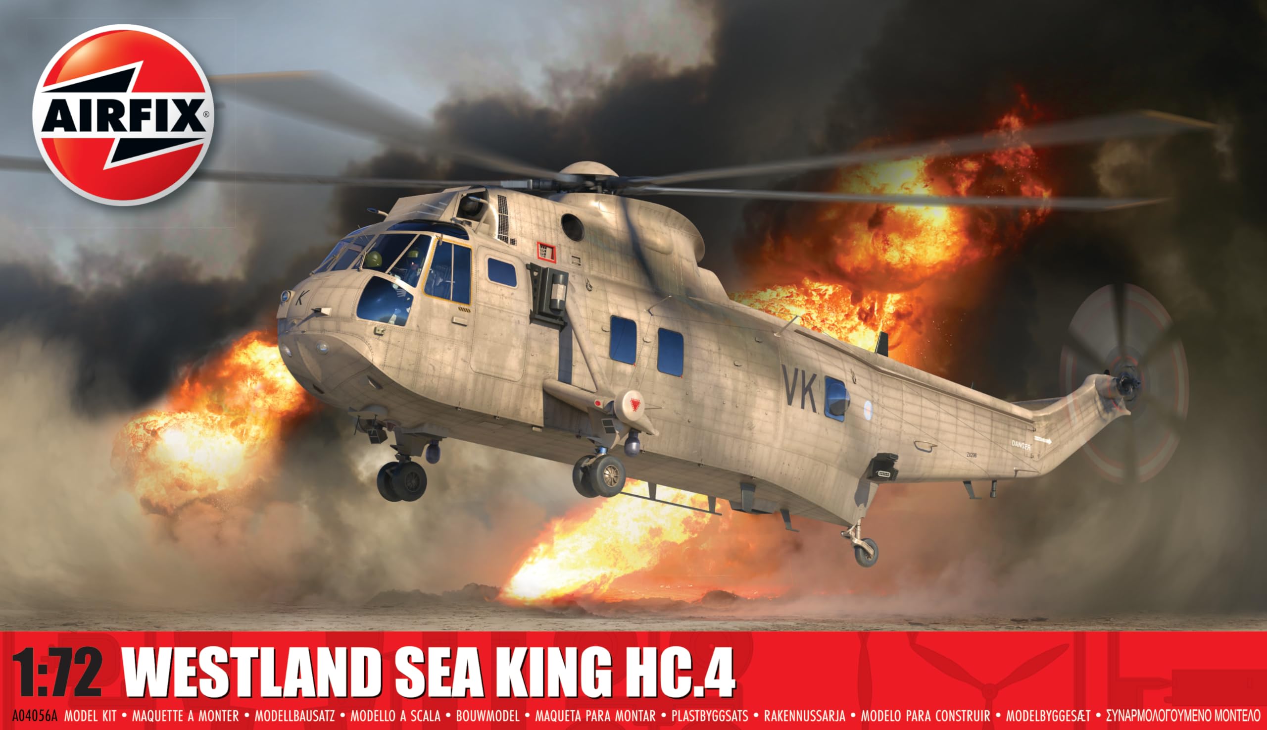 Airfix A04056A Westland Sea King Hc,4 Plastic Model Kits, Un-Painted