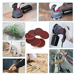 HIFROM 5 Inch Sanding Discs NO-Hole Hook and Loop