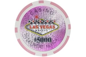 Brybelly Las Vegas Casino Poker Chip Heavyweight 14-gram Clay Composite – Pack of 50