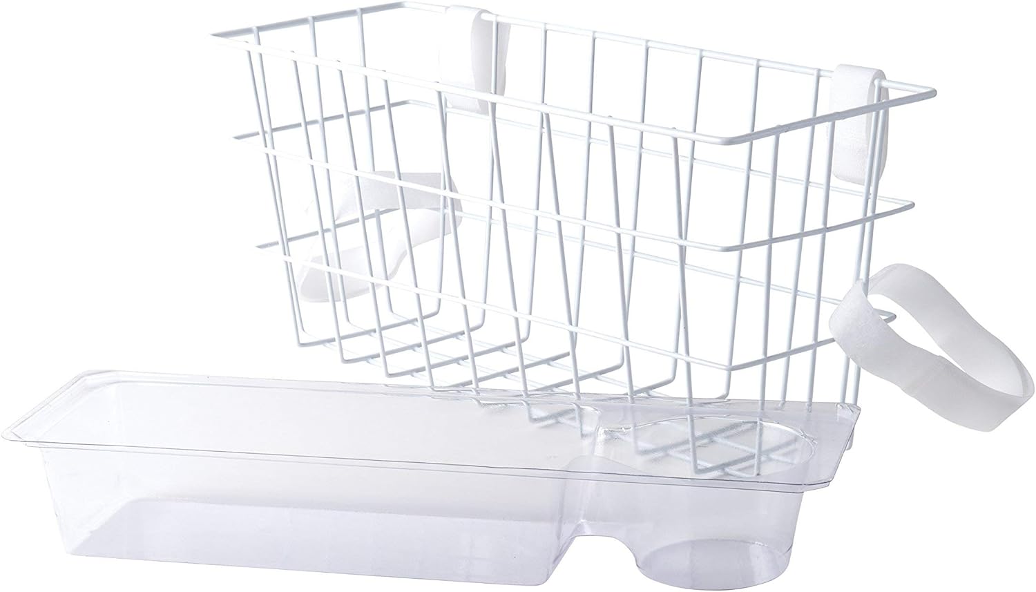 HealthSmart Universal Walker Storage Basket with Insert Tray and Cup Holder, No Tools Needed, White: Health & Personal Care