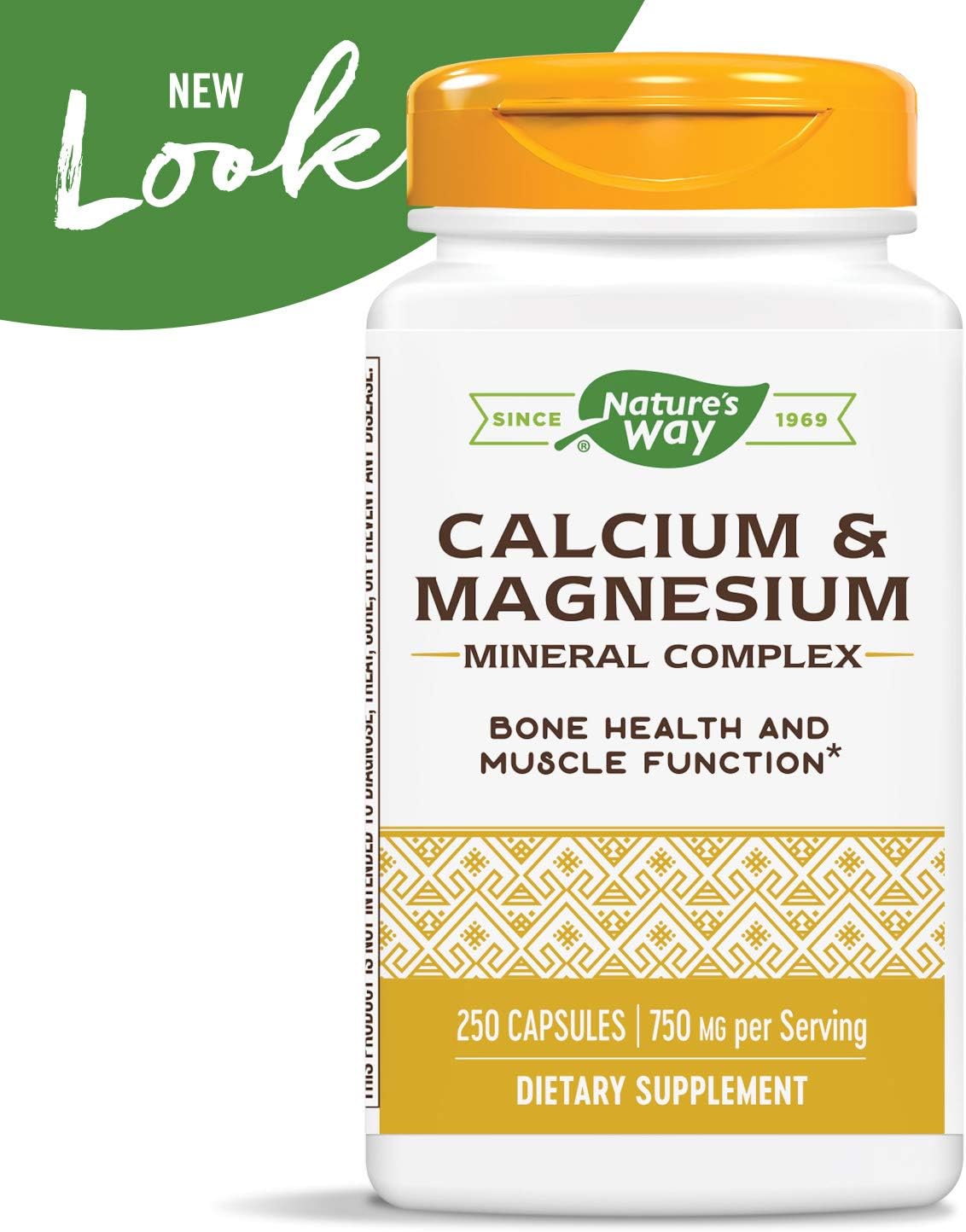 Nature's Way Calcium & Magnesium Mineral Complex, 750 mg per serving, 250 Capsules: Health & Personal Care