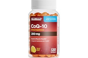 ValuMeds CoQ-10 Non-GMO Coenzyme Q10 Supplement, 120 Softgels | for Heart Health and Energy Support | Gluten Free for High Blood Pressure (120 Count (Pack of 1), 200 mg)