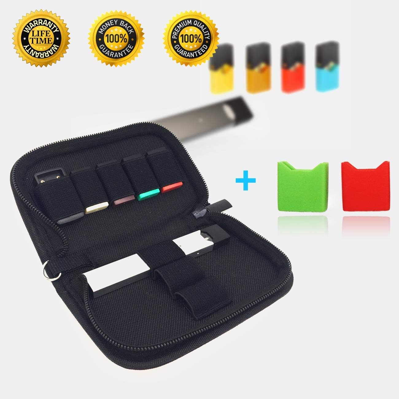 Portable Carrying Case, Travel Case Travel Carrying Storage Case Pods Holder Compatible with JUUL | 【Case Only】- Orange