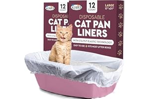 Alfapet Cat Litter box liner Disposable, Elastic Liners- 24-count-For Medium and Large, Size Litter Pans- With Sta-Put Technology for Firm, Easy Fit- Quick + Clever Waste Cleaners