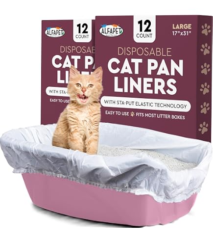Van Ness Large Drawstring Valu-Pak Cat Pan Liners - 20 Count, White, For Easy Cleanup