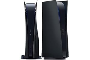 Joso Faceplate for PS5 Disc Edition, Anti-Scratch Dustproof Case Replacement, Cover Skin Fit for PS5 Console (CD-ROM), Plates for PS5 Accessories, Easy Installation - Black