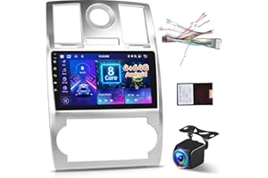 NHOPEEW [8-Core 4+64G] Android Car Stereo for Chrysler 300 300C 2004-2011, 9 inch IPS Touchscreen Chrysler Radio - Wireless Carplay and Android Auto, 5G/WiFi, DSP/32EQ, GPS + Canbus + Rearview Camera