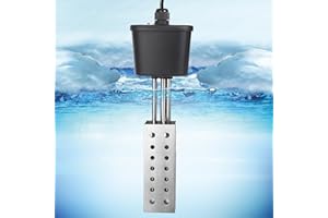 Saillong Pond Heater, Floating Deicer Heater for Outdoor Ponds, Koi Fish Warmer with Temperature Control and Power Indicator(500W, for Ponds from 100 to 250 gal)