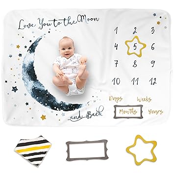 baby boy month blanket