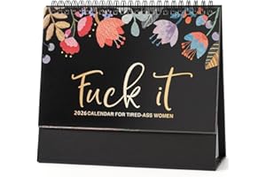 Fuck It Calendar,Funny Desk Calendar 2026 Canada, 2026 Calendar For Tired-As Women,Desk Calendar Monthly Planner for Family S