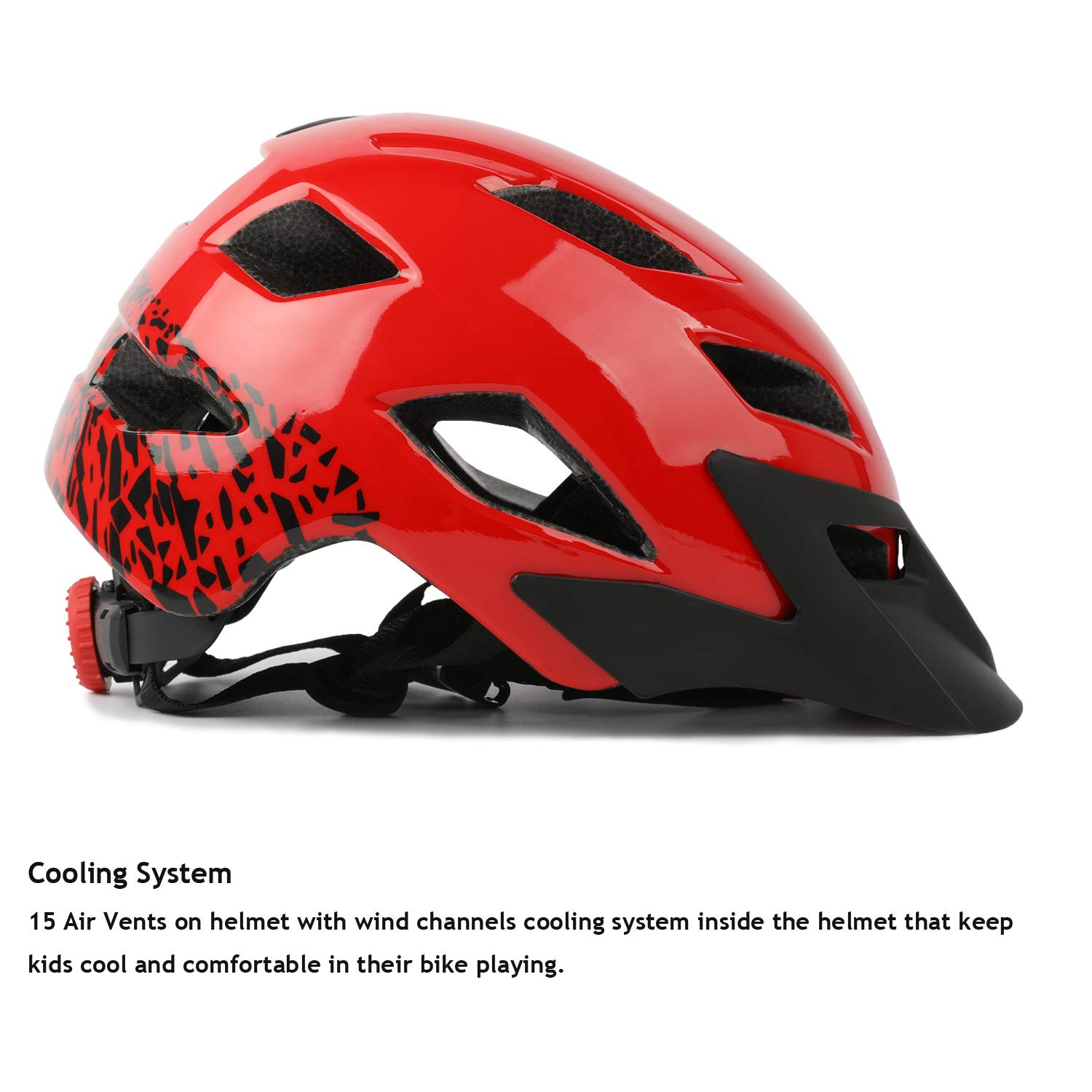 Kids Helmet, Exclusky Kids Bike Helmet Adjustable Safety Lightweight Children Bicycle Helmet for Kids Skating Cycling Scooter Boys and Girls Bicycle Helmets Ages 5-8-14