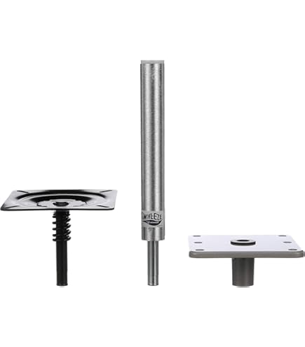 attwood SP-67749 Swivl-Eze Lock'N-Pin Aluminum 7-Inch x 7