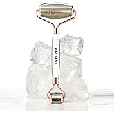 Radiant Skin Essentials Ice Roller for Face, Dual-Head Stainless Steel, Rose Gold, Facial Massage Tool for Puffiness Reduction, Skin Tightening, Circulation