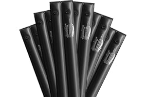 Juecity Pool Water Bags - 6 Pack 8FT Double Chamber Water Tubes, Weights for Pool Cover, 28 Gauge (0.42mm-Black)