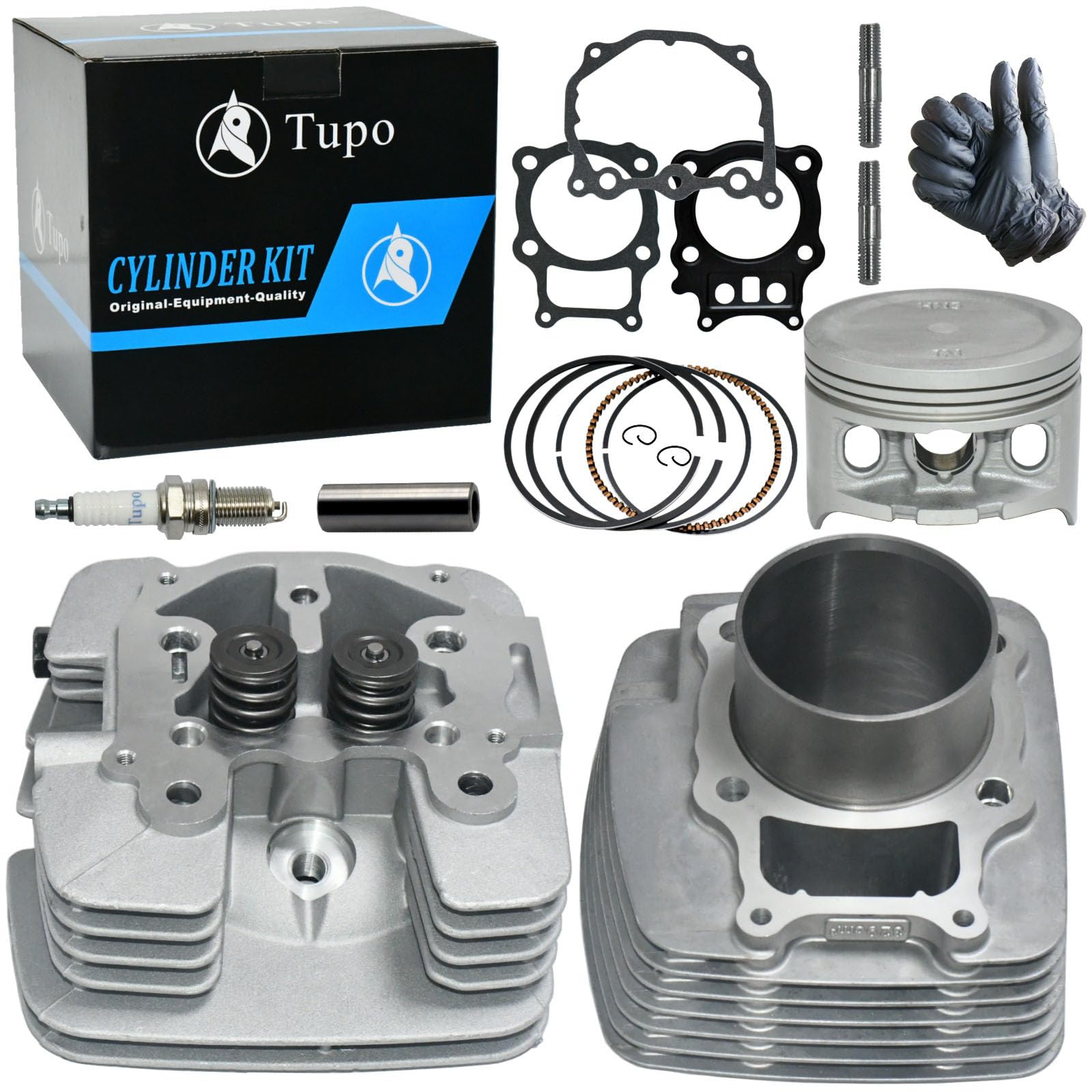 Photo 1 of Tupo Top End Cylinder Head Kit Compatible with Honda Rancher350 TRX350 FA TRX350FM TRX350TE TRX350TM Rancher 350 12200-HN5-M00 12251-HN5-671 12191-HN5-670 2000-2006