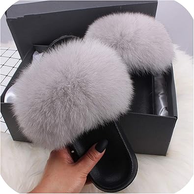 fur flip flops amazon