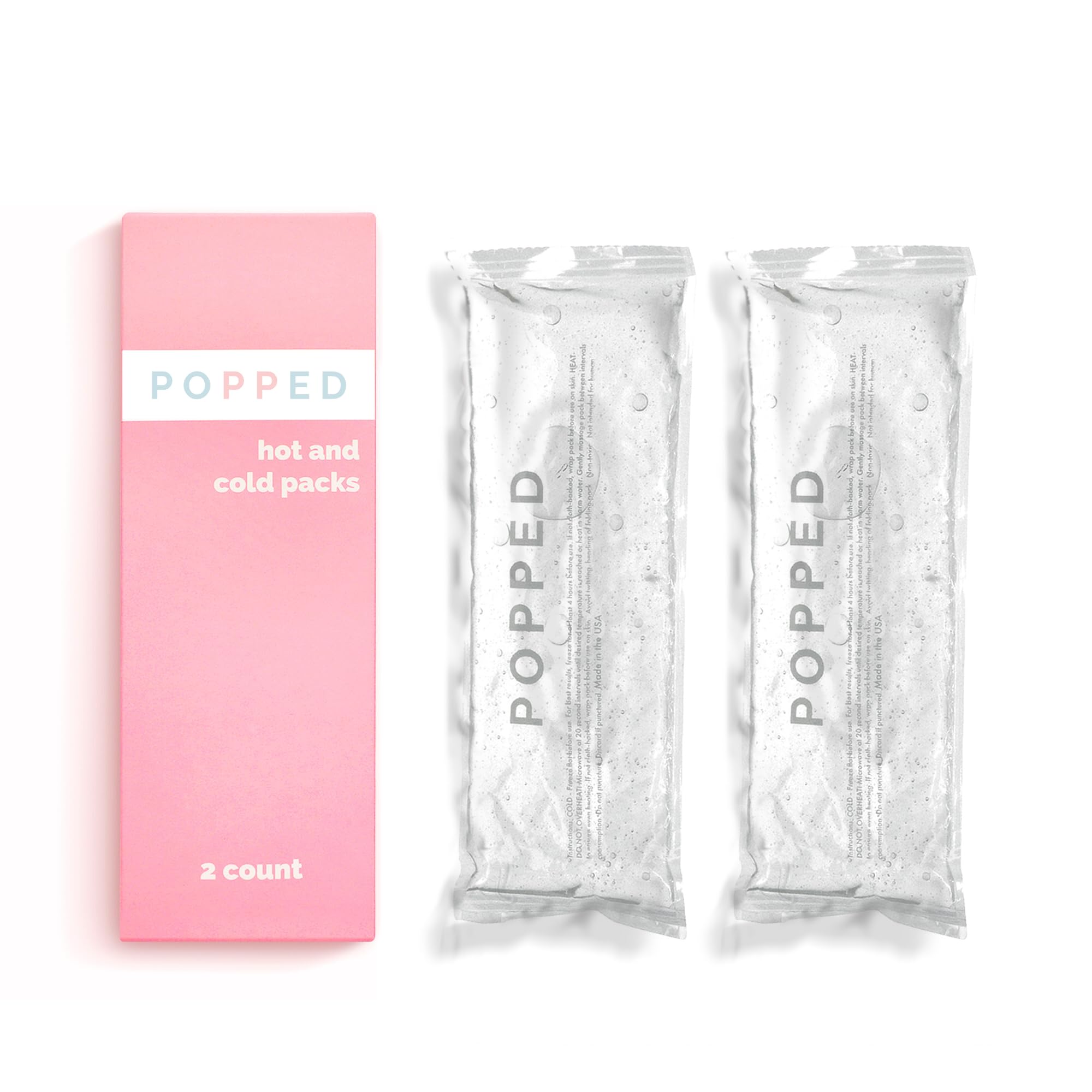 Photo 1 of Popped Reusable Hot and Cold Packs (2 Count) | Made in The USA | Perineal Ice Packs, Cooling Pads for Postpartum Essentials | Gel Pack for Pain Relief, Hemorrhoids, and Cramping After Birth