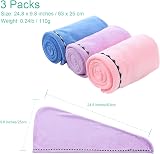 ROSSHINE 3 Pack Microfiber Hair Towel Turban 65x25 cm Anti Frizz Quick Dry view 8