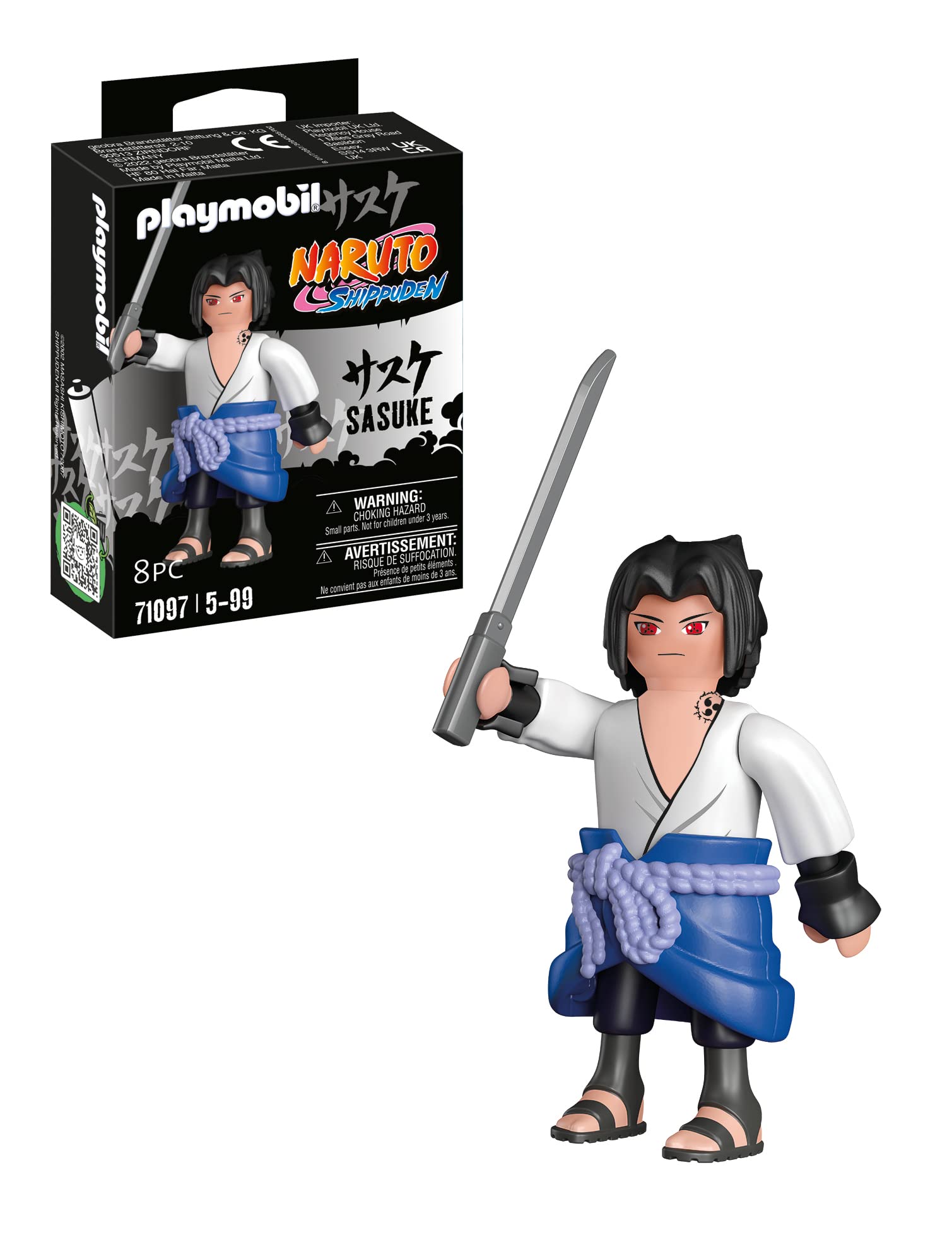 Playmobil 71097 Naruto: Sasuke Figure Set, Naruto Shippuden Anime Collectors Figure, Playset Suitable for Children and fans 5+ years — image 1