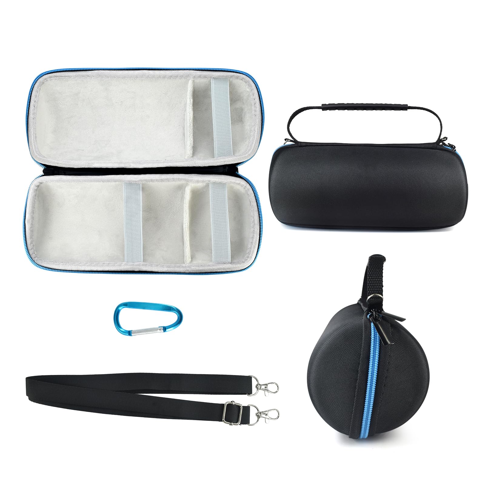 ZLiT for Bose SoundLink Revolve Case,EVA Hard Shell Protective Storage Bag Travel Carrying Case for Bose SoundLink Revolve Portable Bluetooth Speaker (Black)