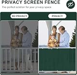 HENG FENG Balcony Privacy Screen 1x4m Dark Green HDPE 95% UV Protection Fence view 4