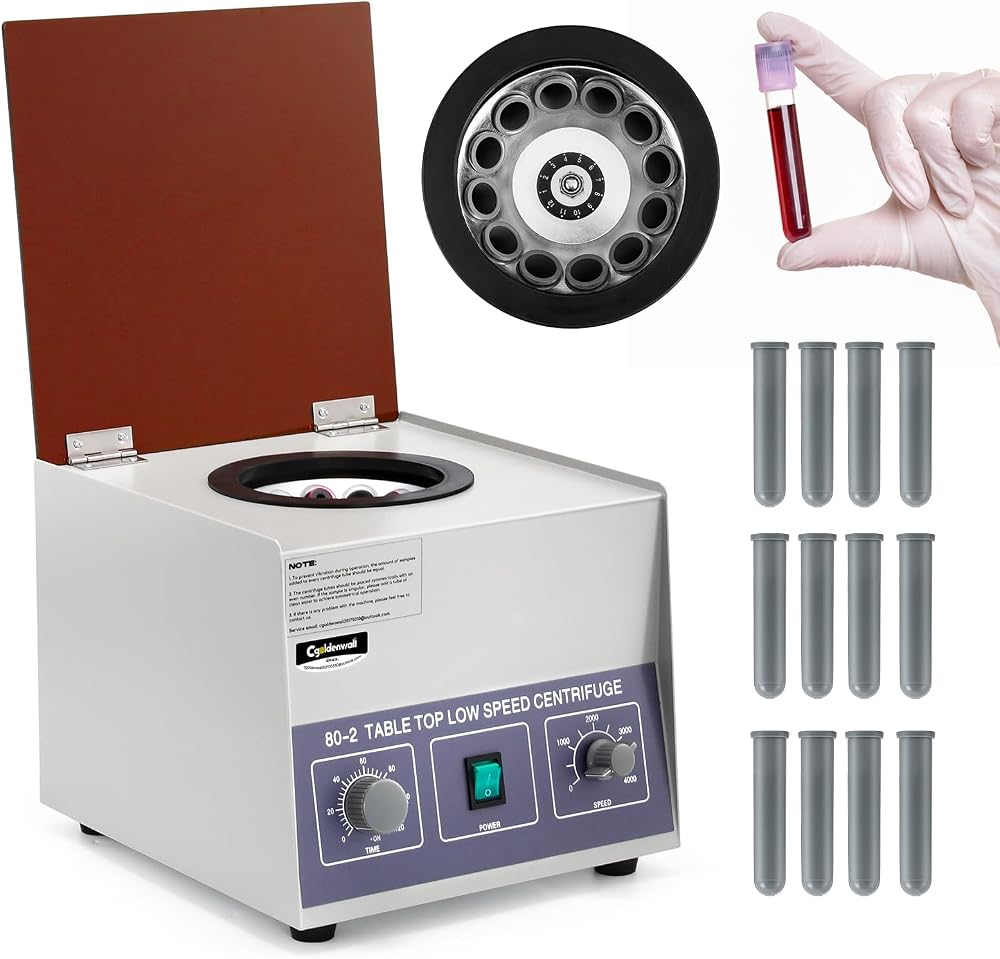 CGOLDENWALL 80-2 Centrifuge 4000rpm 12x20ml Tubes 2325xg Timer Lab Use