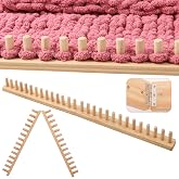 maileiduo 48&rdquo; Chunky Blanket Loom, Wooden Knitting Loom Kit for Chunky Yarn, Blanket Loom for ChunkyYarn, Throws, ThickYarn