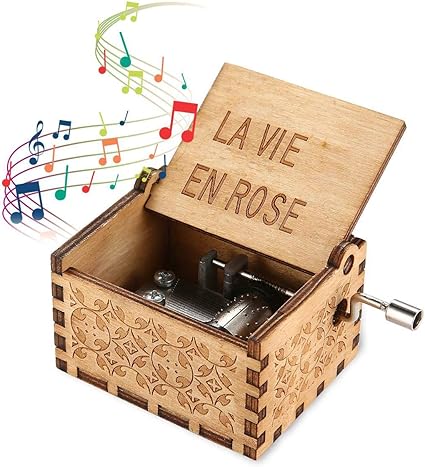 TEEPAO Caja de música de Madera grabada, Mecanismo Antiguo ...