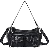 Angel Kiss Hobo Purses for Women Crossbody Shoulder Bag Ladies Multi Pocket Handbags with Adjustable Shoulder Strap