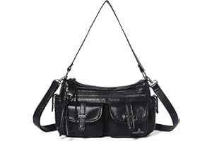 Angel Kiss Hobo Purses for Women Crossbody Shoulder Bag Ladies Multi Pocket Handbags with Adjustable Shoulder Strap