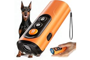 GUXBVCUV Dog Bark Deterrent Devices, Anti-Barking Device for Dogs 50-ft Range, Three Modes, Dog Barking Silencer Replaces Traditional bark Collars, Suitable for All Dogs, Indoors and Outdoors