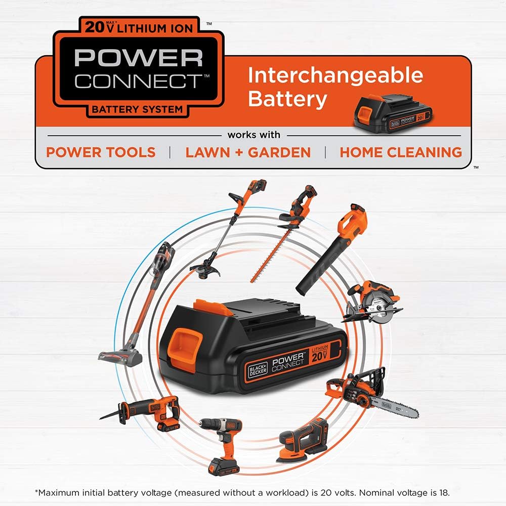 BLACK+DECKER 20V MAX Lithium Battery (LBXR20) : Cordless Tool Battery Packs : Garden & Outdoor