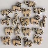Jungle Animal Bead Assortment | 20mm with large 3.5mm holes, Approximately 125 beads per 1/2-lb bag, Suede for cool safari jewelry