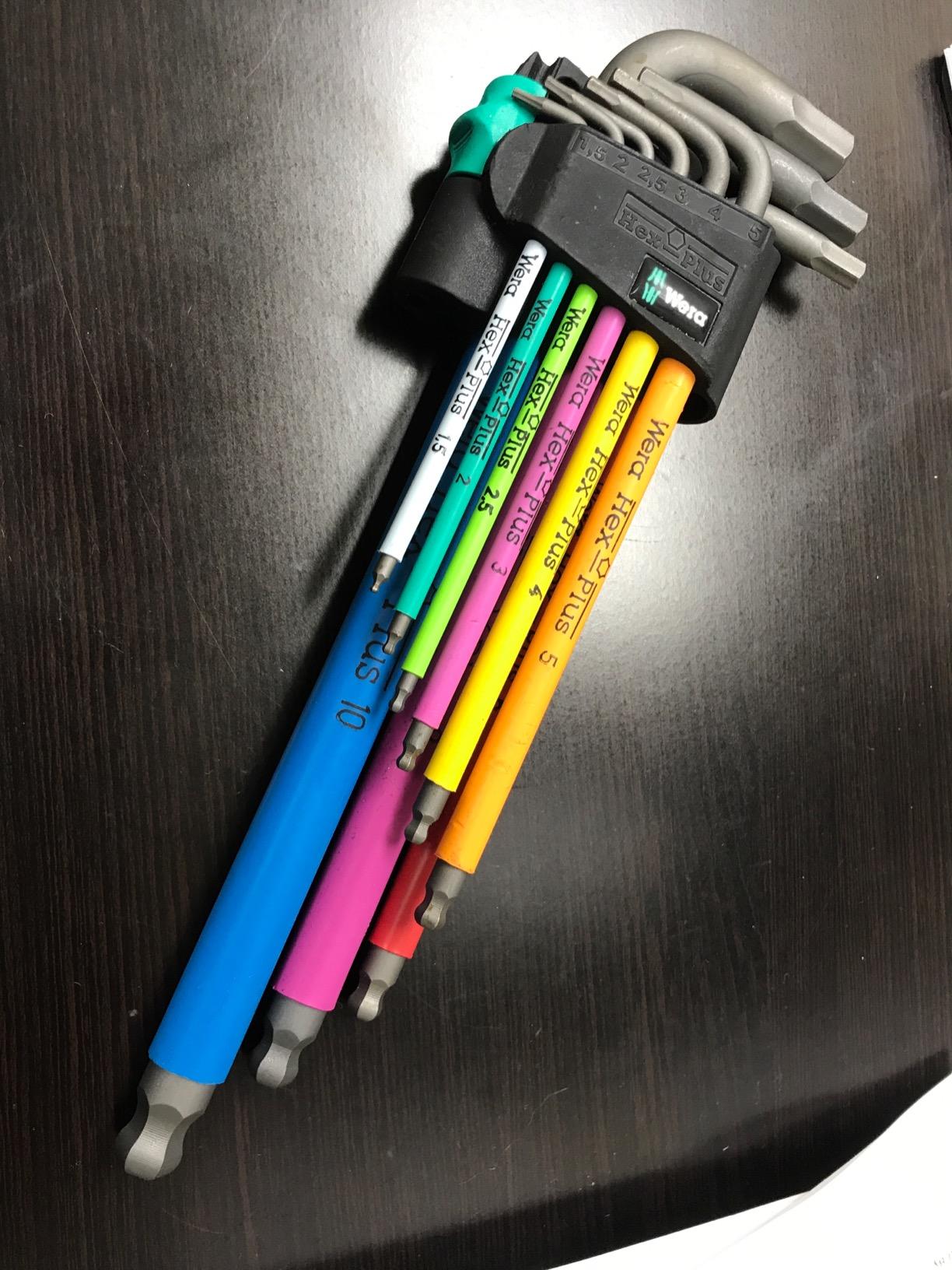 Wera Tools 05073593001 950 SPKL/9 SM N SB Long ARM HEX Key Set, One Size, Multi photo review