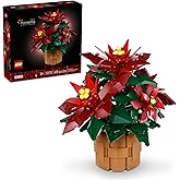 LEGO Icons Poinsettia Building Sets for Adults - Artificial Flowers for Decoration - Christmas Flowers for Table Centerpiece 