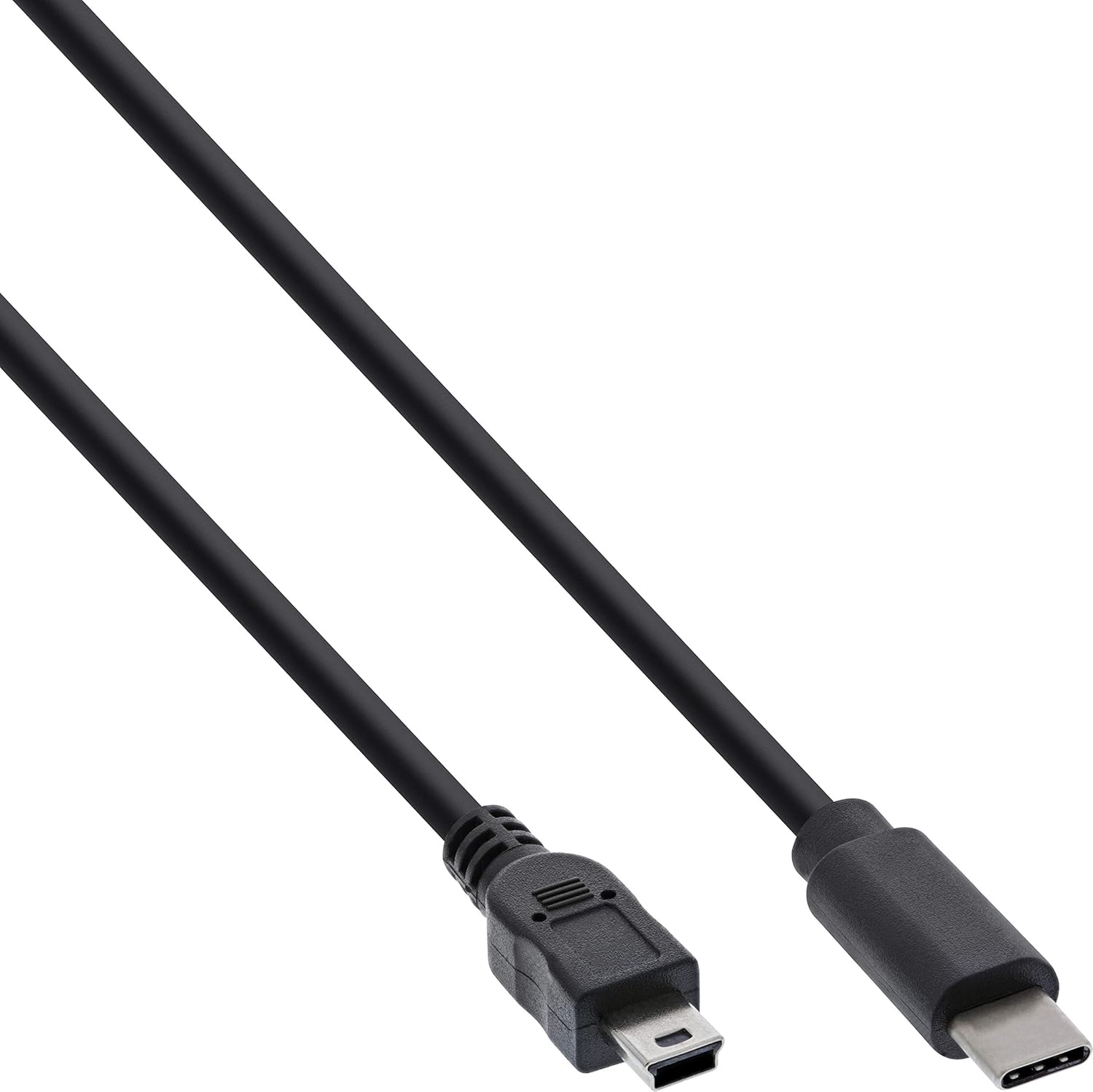 InLine® USB 2.0 cable, Type C Male to Micro B Male (5-Pole), Black black black 0.5 m
