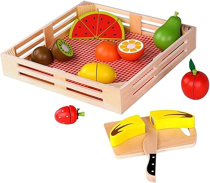 amazon frutas de madera para cortar
