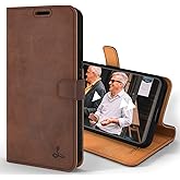 Snakehive Leather Wallet for Samsung Galaxy S22 Plus 5G | Genuine Leather Wallet Phone Case with Card Holder | Flip Folio Case/Cover with Stand | | (Brown)